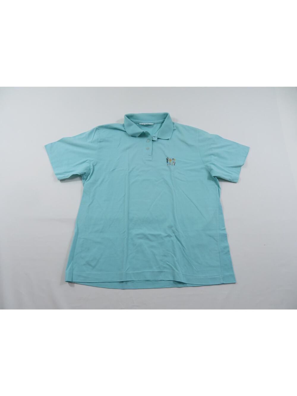 David Smith Shirt Golf Embroidered, Light Blue Polo Womens Sz M-L? 1980s - Picture 1 of 4